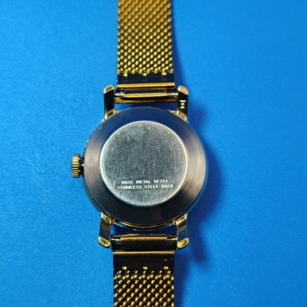 Vintage 1976 Timex Mechanical Wind 25mm Women's Watch New Mesh Bracelet Restored